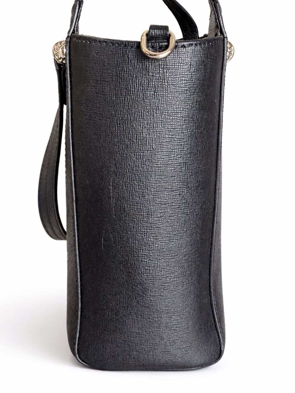 Furla Ginevra Leather Satchel in Onyx with Gold Hardware - Picture 7 of 11